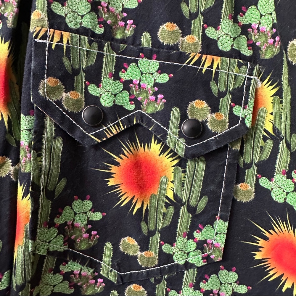 Sunflower Patterned Casual Button Down Shirt - image 4